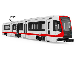Modern Tram Isolated