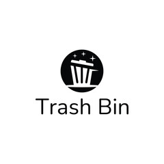 trash can, trash can, trash removal logo, trash can vector, logo design for trash removal business
