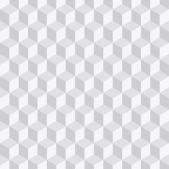 Abstract seamless background of cubes, modern vector texture.