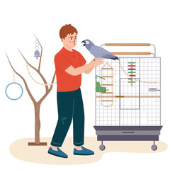 Parrot Master Flat Composition