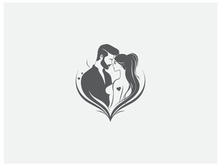 Obraz premium dating logo design, vector and illustration, 