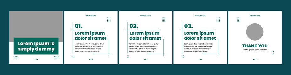 editable carousel template for social media posts © Rozin