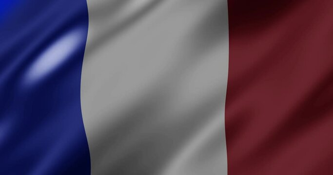 3d France wavy flag animated background