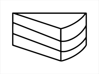 Dessert Cake Outline Illustration
