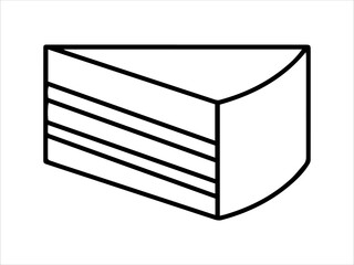 Dessert Cake Line Art Illustration