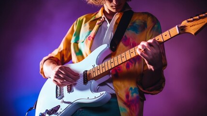 Obraz premium musician playing guitar