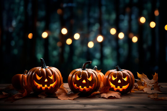 Halloween mockup decoracion calabaza - Promocion oto&ntilde;o negocio - Octubre halloween plantilla mockup