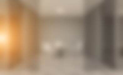 Modern office Cabinet.  3D rendering.   Meeting room. Sunset.