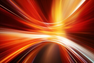 Fototapeta na wymiar Vibrant tunnel with red, orange, and white swirling lights. Generative AI
