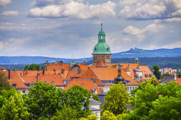 View over the historic city of Bamberg