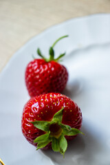 Fresh ripe delicious strawberries. strawberry on  plate