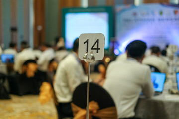 table number 14 sign 