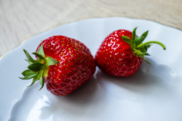 Fresh ripe delicious strawberries. strawberry on  plate