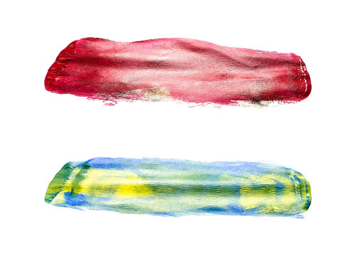 Farbbalken Blau Gelb und Weinrot