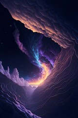 Deep universe abstraction. AI generated illustration