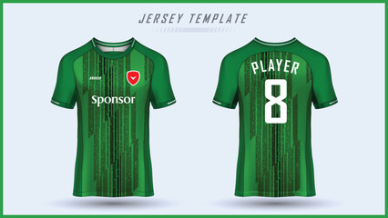 Soccer jersey green tshirt design for print