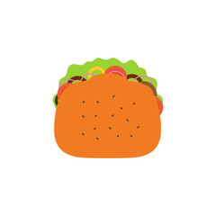 sandwich flat design vector illustration