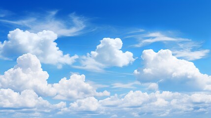 Fototapeta premium Blue sky with white clouds, Generative AI