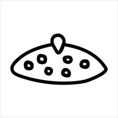 Pan lid doodle vector illustration isolated on white