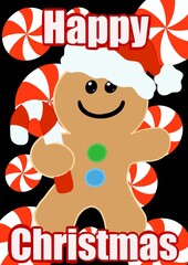 Happy Christmas Gingerbread Man