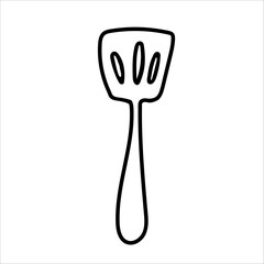 Kitchen spatula vector doodle hand drawn illustration isolated on white