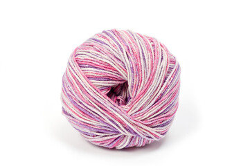 Colored natural wool yarn for knitting or crocheting. Hobbies for people of all ages.