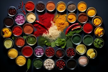 Ingredients and colorants in food. Generative AI