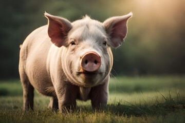 pig in a field