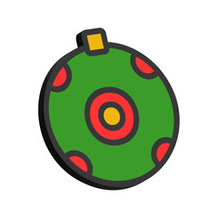 3D Illustration of Christmas Ball Isolated on White Background
