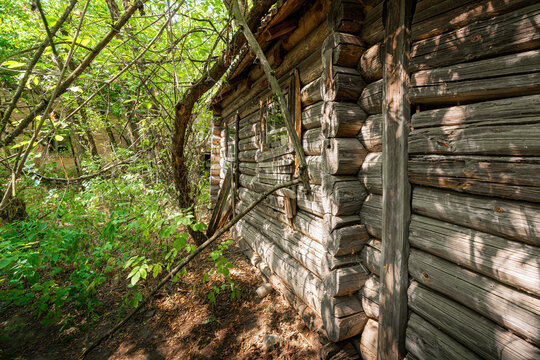 Log House Exterior - Zalissya Village, Chernobyl Exclusion Zone, Ukraine