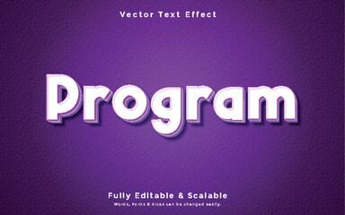 Program 3d editable text effect