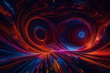 fractal burst background Generated Ai