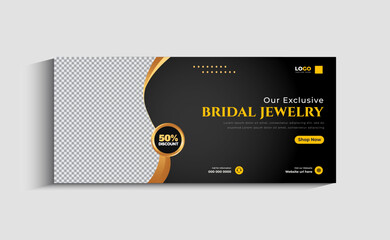 Jewelry Business Social Media Cover Banner Design Template