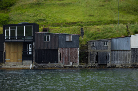 Boat sheds in the Faroe Islands