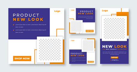 New Product Sale Social Media Post for Online Marketing Promotion Banner, Story and Web Internet Ads Flyer