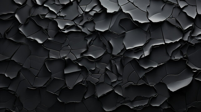 Black torn paper isolated on white background, Copy space for black friday. Generative Ai