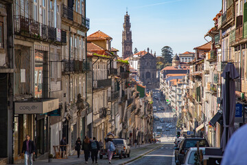 Igreja e Torre dos Clérigos,Porto, Portugal - obrazy, fototapety, plakaty