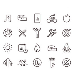  Fitness Icons vector design 