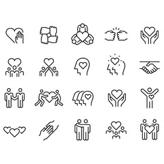 Friendship Icons vector design 
