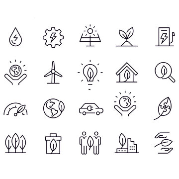 Eco Icons vector design
