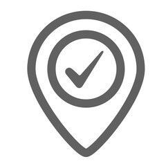 checkin icon, check in icon, location pin icon, map pin place marker., location icon