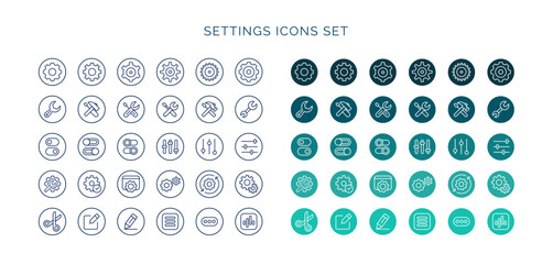 Settings icons collection