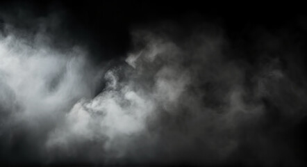 Fototapeta premium blurred smoke on black background realistic smoke on floor for overlay different projects design background for promo, trailer, titles, text, opener backdrop