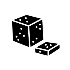 Feta cheese cubes vector glyph icon