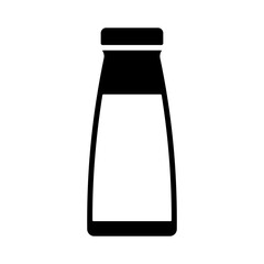 Milk bottle vector icon. Dairy product sign