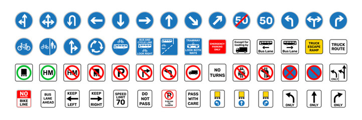 Collection of Road Signs