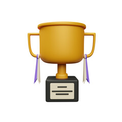 Trophy 3D illustration