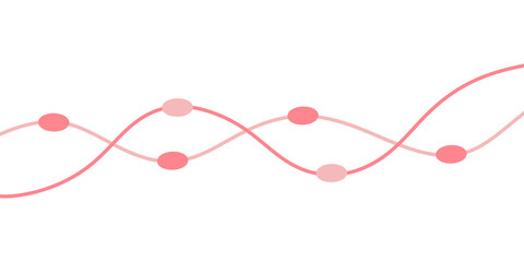 Wavy Lines overlapping with Oval Shapes