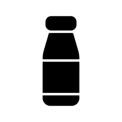 Drinkable yoghurt bottle vector glyph icon