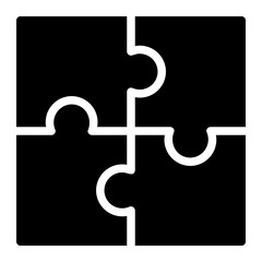 puzzle glyph icon